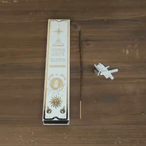 Incienso Crystal Scents Selenita con Kit Smudge Varillas | Purificación Angelical | Merkaba Centre Holístic